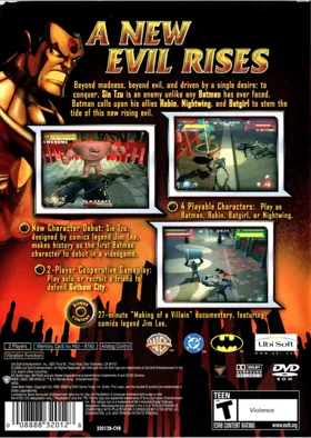 Batman - Rise of Sin Tzu box cover back